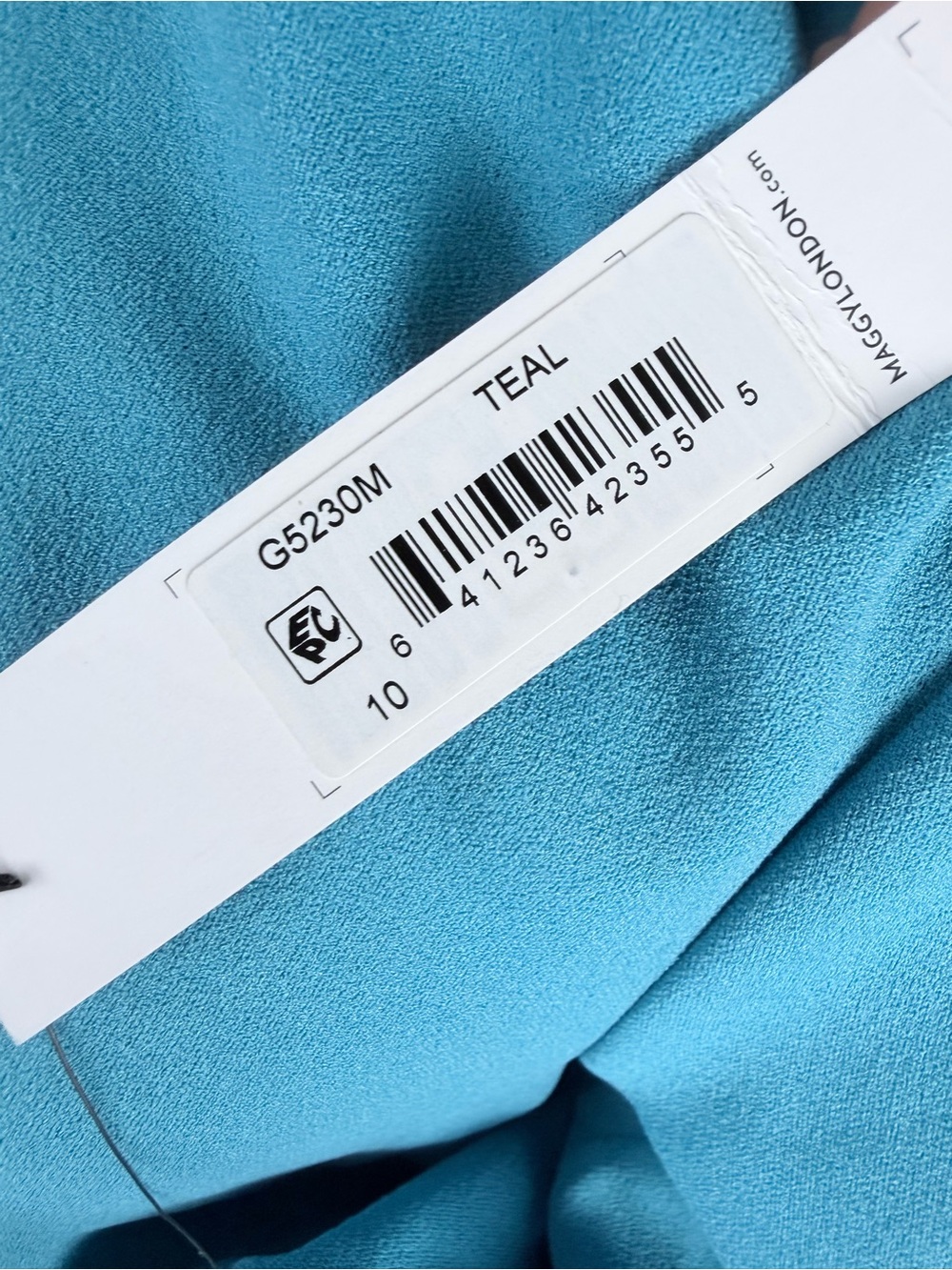 NWT Maggy London Teal Midi Sheath Dress, size 10 - Picture 2 of 9